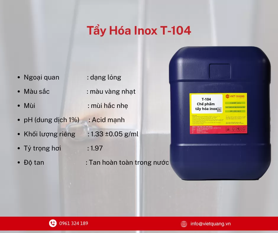 tẩy mối hàn inox dạng ngâm tẩy hóa inox