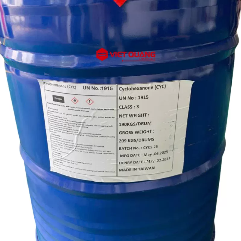 Dung môi công nghiệp Cyclohexanone – C6H10O, Đài Loan / Trung Quốc