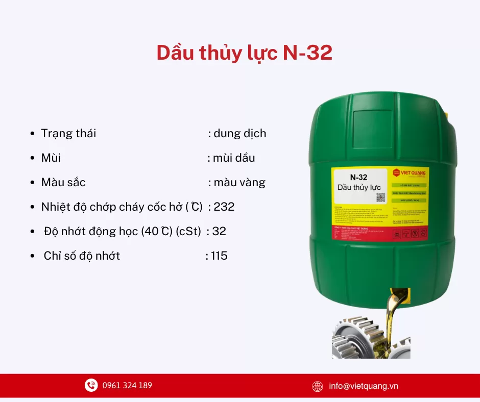 Dầu công nghiệp dầu thủy lực N-32
