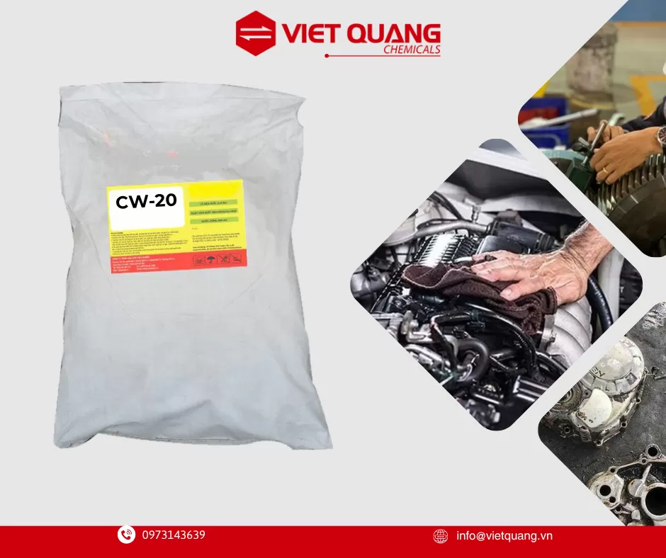 tẩy dầu lau máy, lau máy cơ khí, cặn ô tô, cw-20
