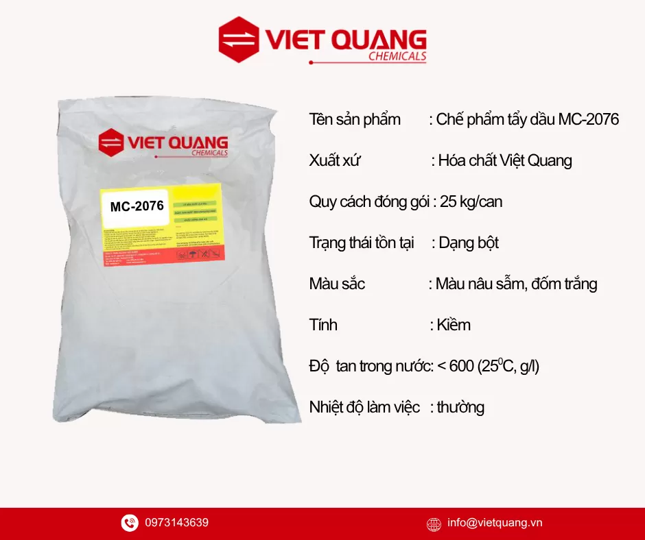 MC-2076, chế phẩm tẩy dầu