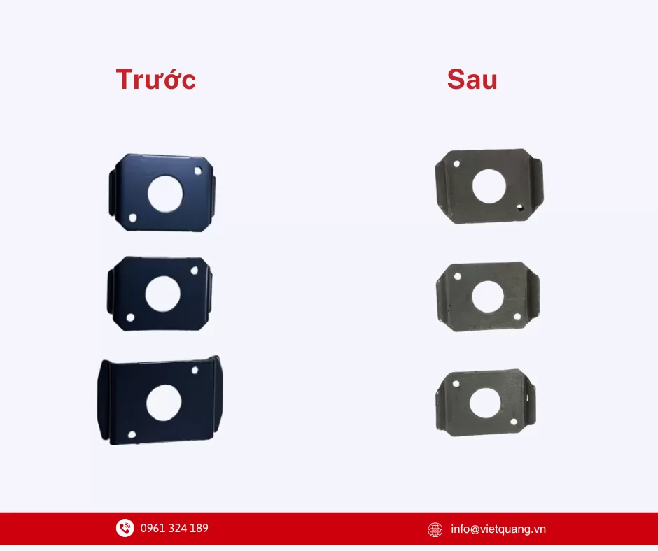 Sản phẩm trước và sau khi sử dụng tẩy sơn trên kim loại NI-181