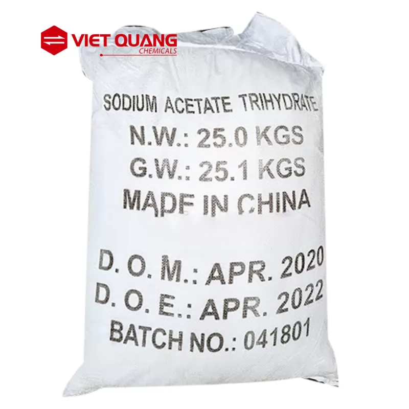 Hóa chất Sodium Acetate Trihydrate – CH3COONa.3H2O, 25kg/bao (Trung Quốc)