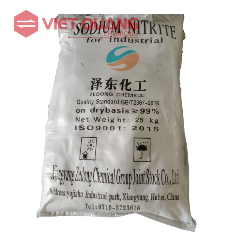 Natri Nitrit (NaNO2) – Hóa chất NaNO2 Công nghiệp | Mua NaNO2 Trung Quốc 25kg/bao