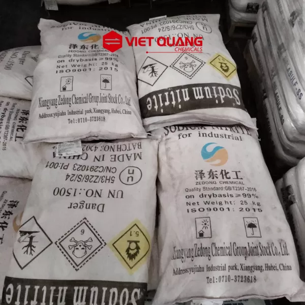 Natri Nitrit (NaNO2) – Hóa chất NaNO2 Công nghiệp | Mua NaNO2 Trung Quốc 25kg/bao