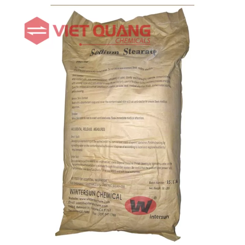 Hóa chất Sodium Stearate – C18H35NaO2, 20kg/bao