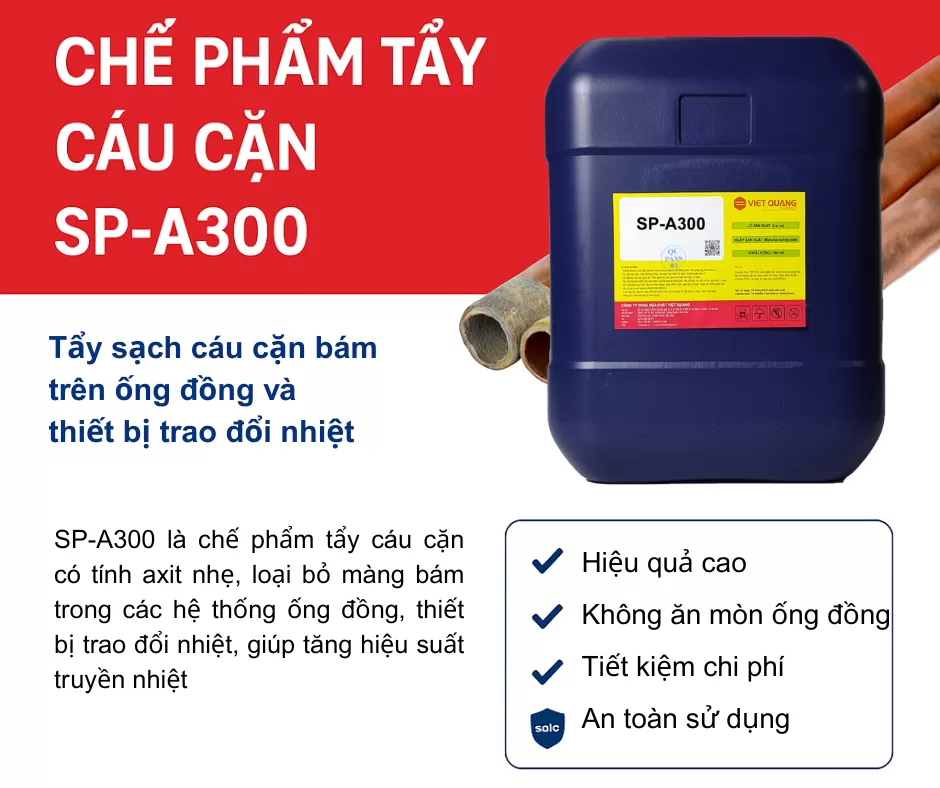 tẩy cáu cặn tẩy ống đồng SP-A300