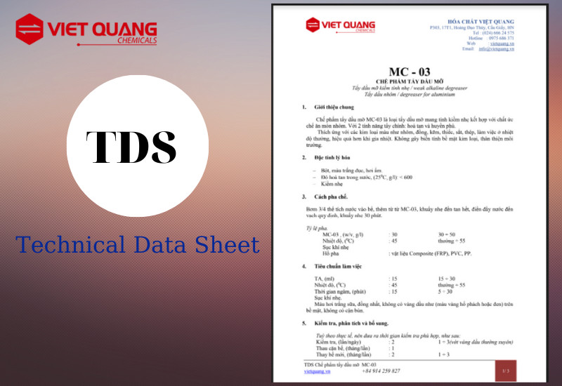 tds hóa chất việt quang