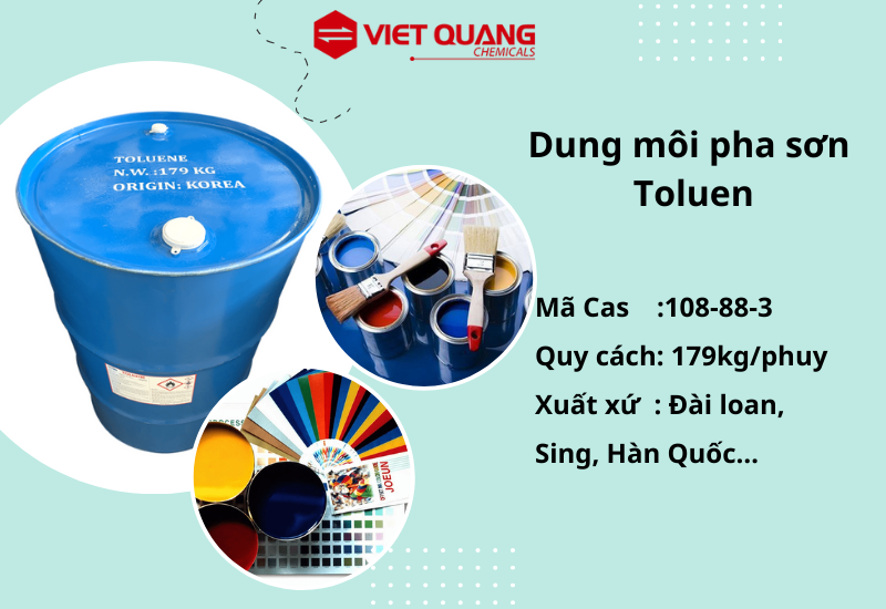 Toluen thường được dùng làm dung môi pha sơn