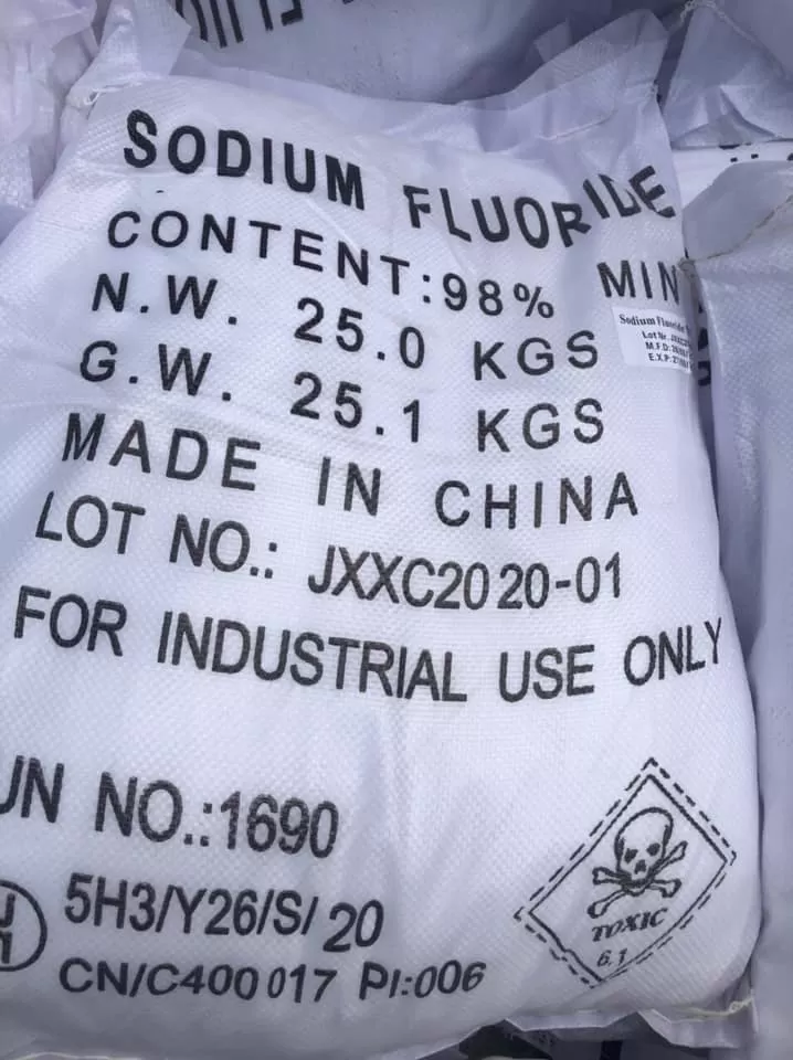 Hóa chất Natri Florua – NaF, 25kg/bao (Trung Quốc)