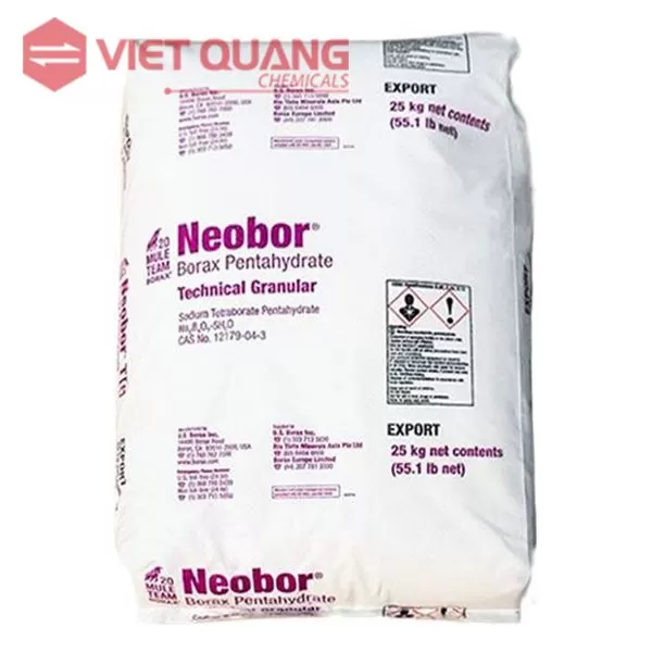 Hóa chất Borax – Na2B4O7.5H2O, 25kg/bao