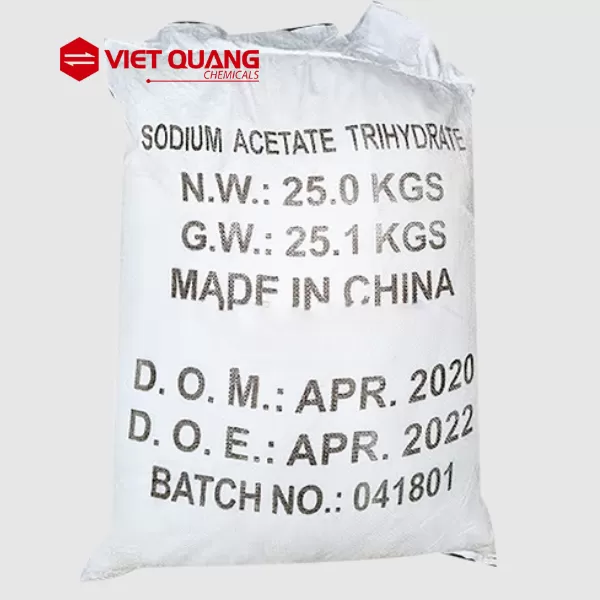 Hóa chất Sodium Acetate Trihydrate – CH3COONa.3H2O, 25kg/bao (Trung Quốc)