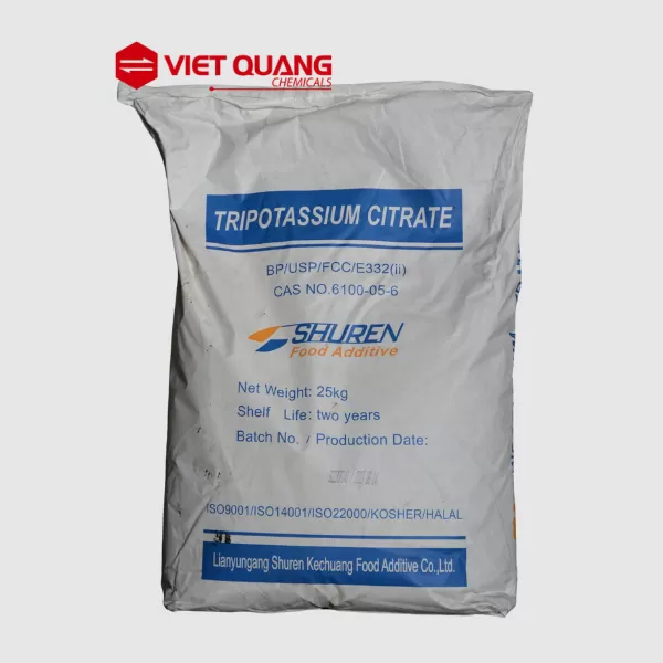 Tripotassium Citrate Monohydrate (K3C6H5O7.H2O) – Chất Điều Vị | Phụ Gia Thực Phẩm & Bổ Sung Kali 25kg/bao (TQ)