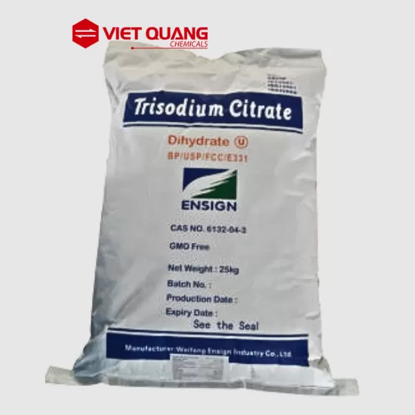 Trisodium Citrate Dihydrate (Na3C6H5O7.2H2O) – Chất Điều Vị | Chất Chống Đông Máu Đa Năng 25kg/bao (TQ)