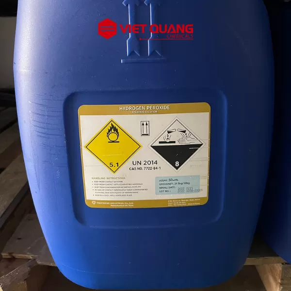 Hydrogen Peroxide 50% (H2O2 50%) – Hóa chất H2O2 tẩy trắng | 30kg/can