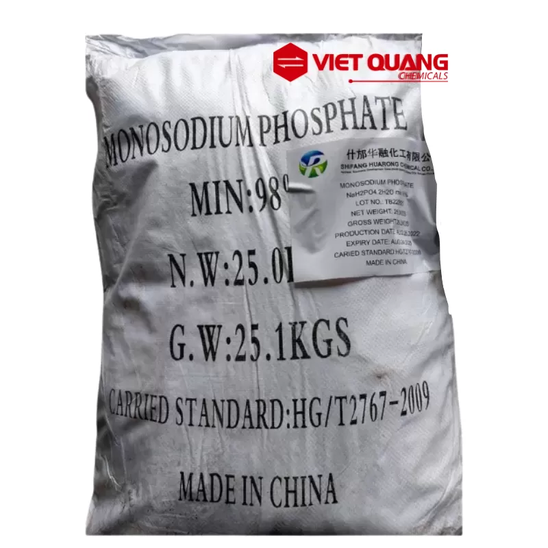 Monosodium Phosphate Dihydrate (NaH2PO4.2H2O) – Chất Đệm pH Axit | Phụ Gia Thực Phẩm & Xử Lý Nước 25kg/bao (VN)