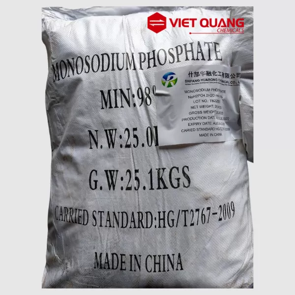 Monosodium Phosphate Dihydrate (NaH2PO4.2H2O) – Chất Đệm pH Axit | Phụ Gia Thực Phẩm & Xử Lý Nước 25kg/bao (VN)