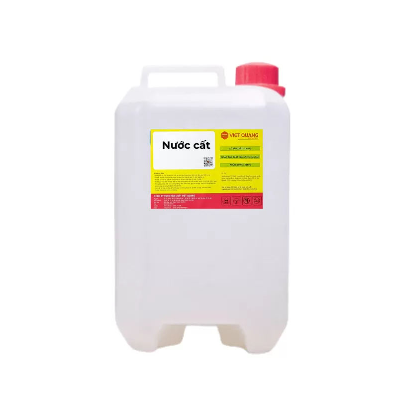 Nước cất – H2O tinh khiết, can 20L (Việt Nam)