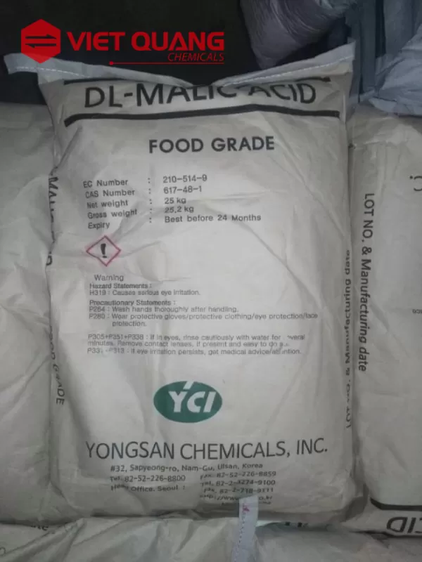 Acid Malic, 25kg/bao, (Hàn Quốc)