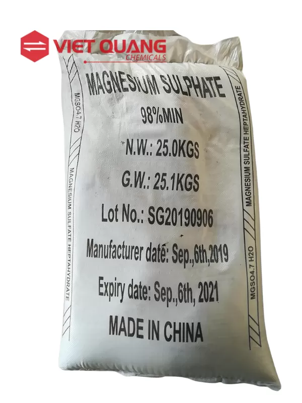 Magnesium Sulphate 99.5% (MgSO4), 25kg/bao, (Trung Quốc)