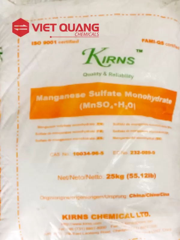 Manganese sulphate monohydrate, MnSO4.H2O, 25kg/bao, (Trung Quốc)