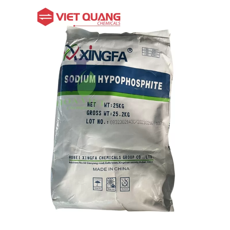 Sodium hypophosphite monohydrate, Na2H2PO2.H2O, 25kg/bao, (Trung Quốc)