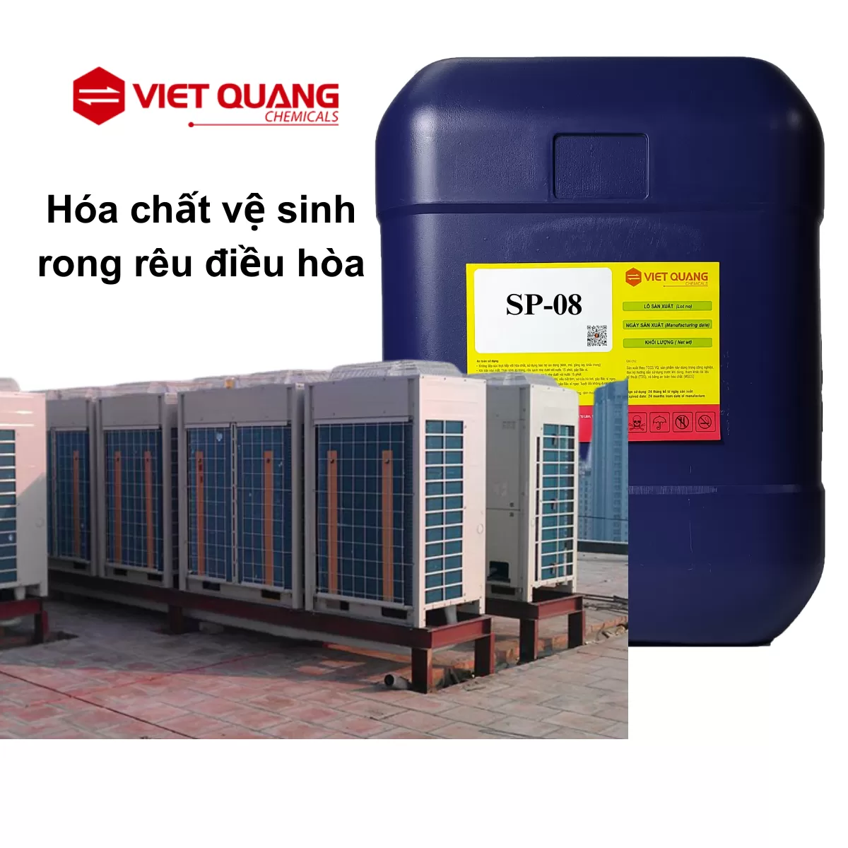 Chế phẩm khử rong rêu cho hệ điều hòa, SP-08